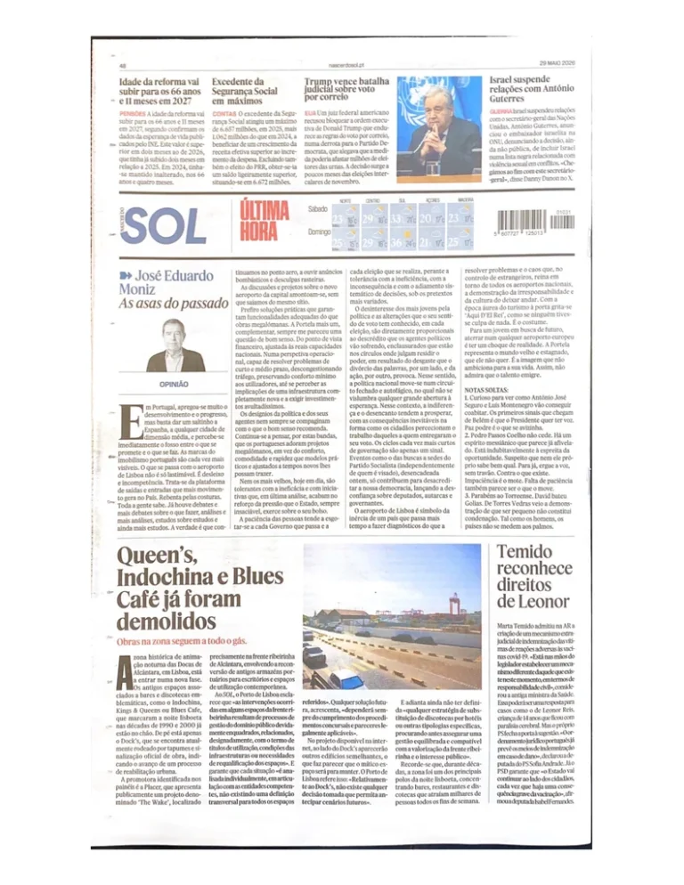 Página do Jornal Sol