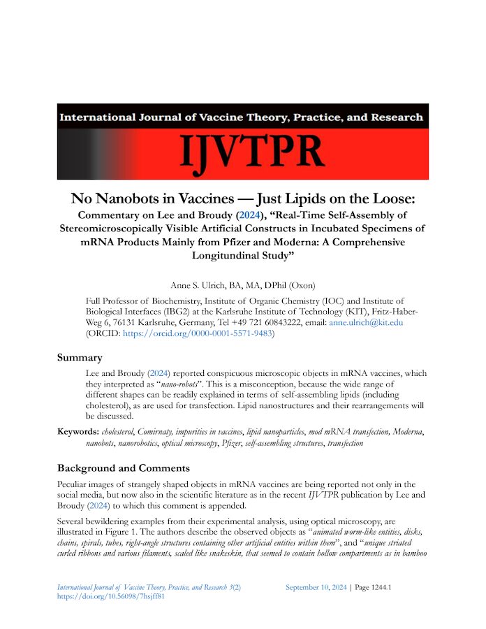 IJVTPR – No Nanobots in Vaccines — Just Lipids on the Loose
