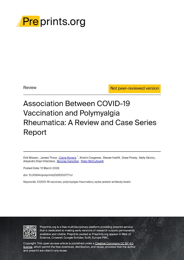 PrePrint – Association Between COVID- 19 Vaccination and Polymyalgia Rheumatica: A Review and Case Series Report