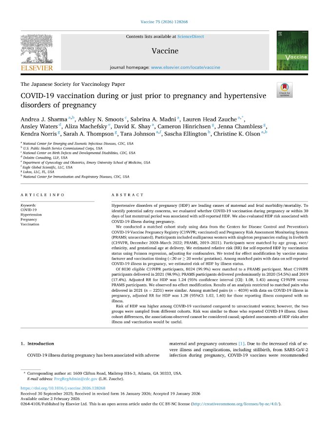 Vaccine – COVID-19 vaccination during or just prior to pregnancy and hypertensive disorders of pregnancy