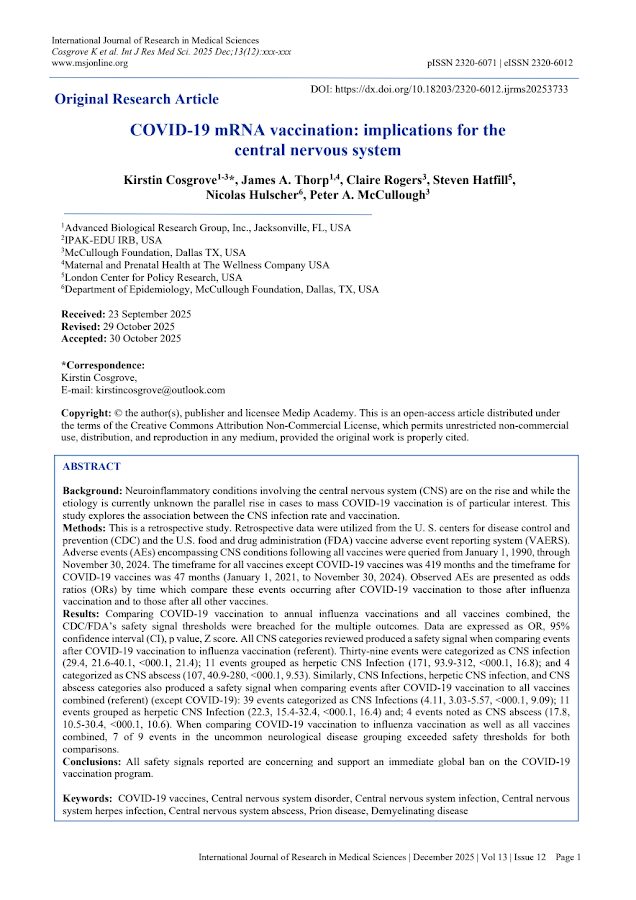 IJRM – COVID-19 mRNA vaccination implications for the central nervous system