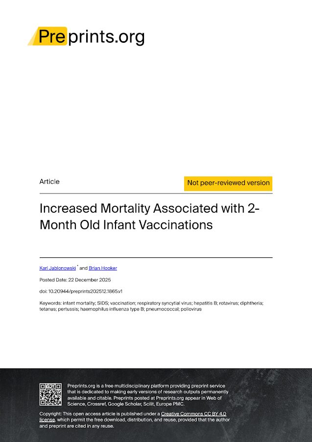 Increased Mortality Associated with 2 Month Old Infant Vaccinations
