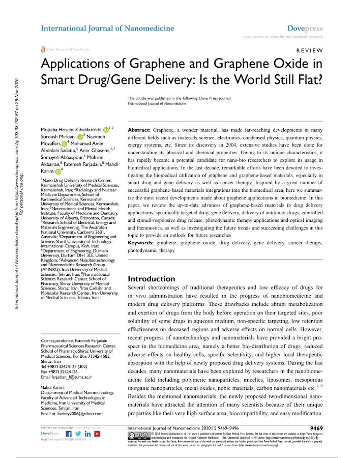 Applications of Graphene and Graphene Oxide in Smart Drug / Gene Delivery: Is the World Still Flat?